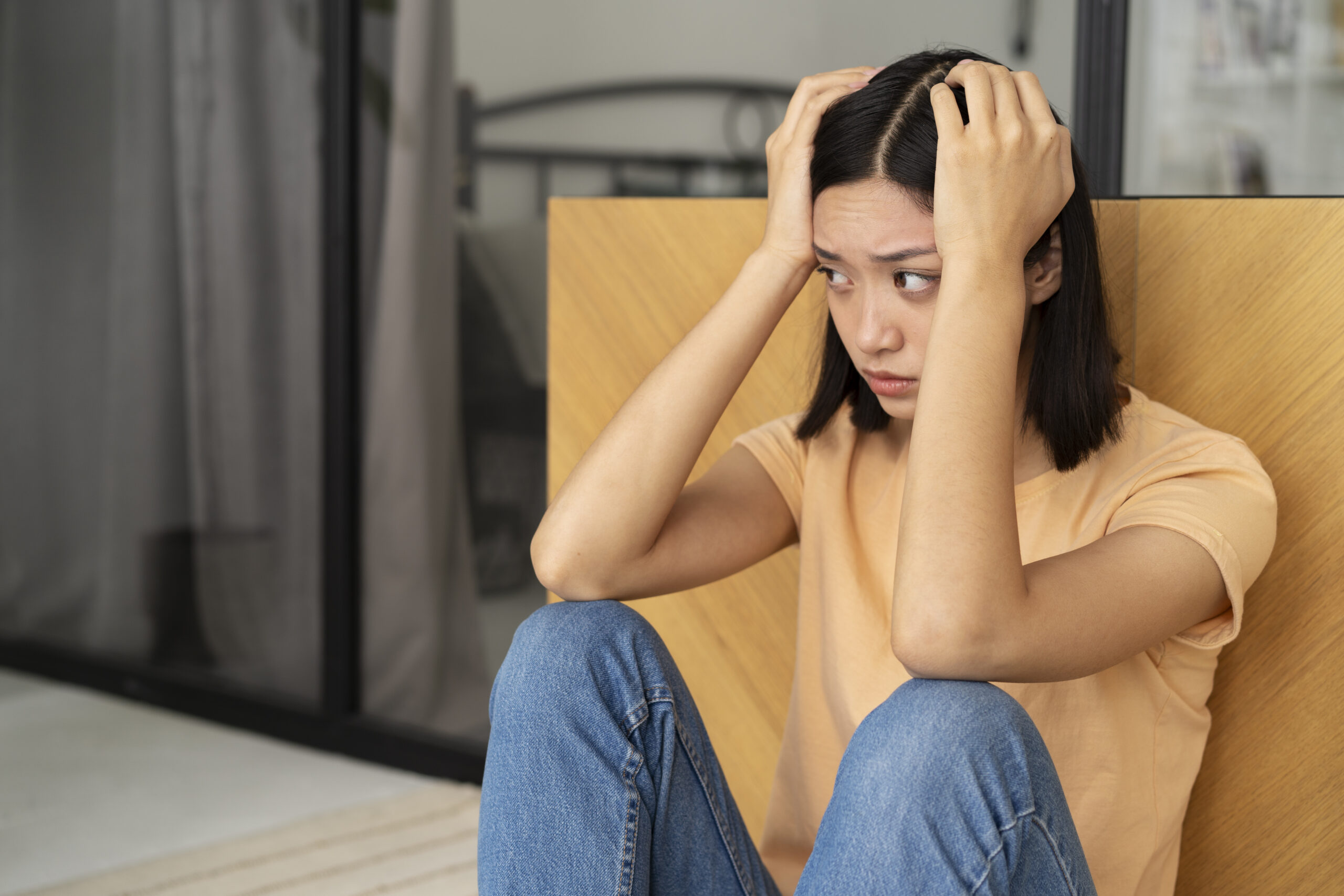 girl suffering from OCD